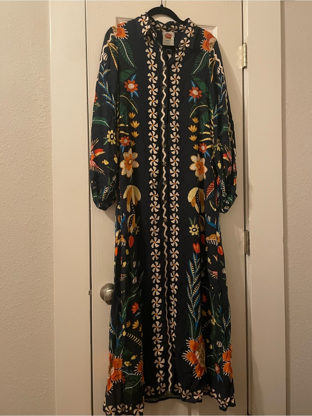 FARM Rio Navy Maxi Dress NEW WITH TAGS